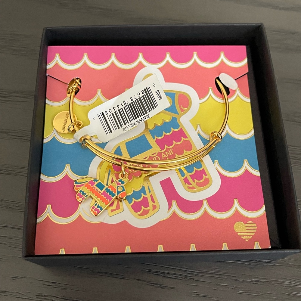 New in Box Alex and Ani Gold Piñata Bracelet